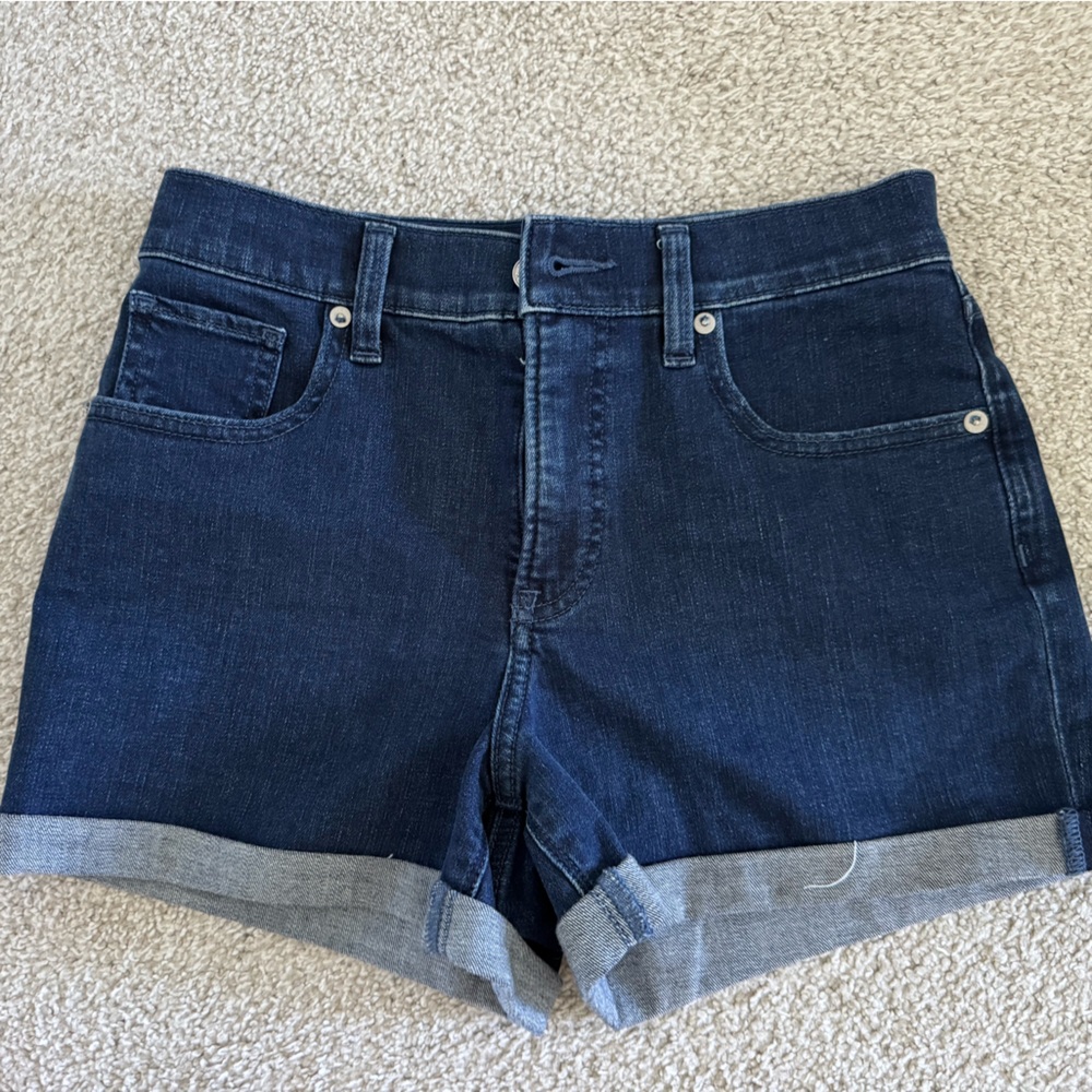 Express Dark Blue Shortie Mid Rise Women Shorts